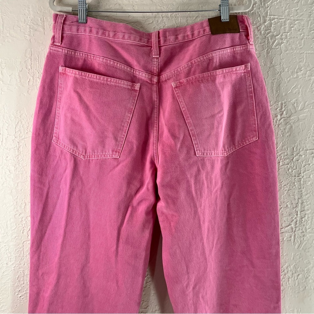 Madewell Baggy Straight Jeans: Garment Dyed Edition in Retro Pink - Picture 11 of 14